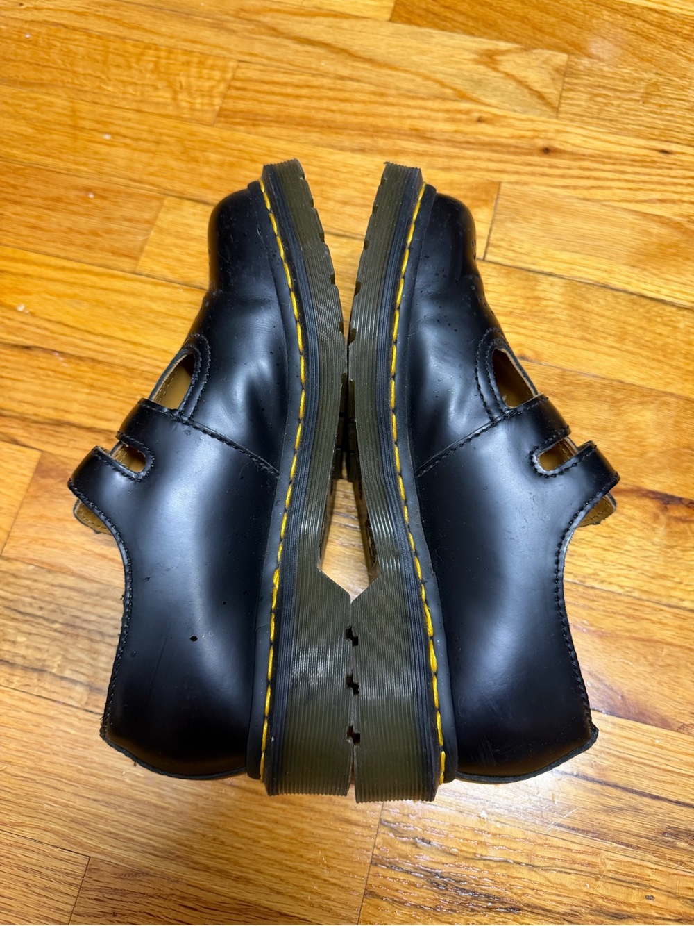 Dr. Martens Black Double Buckle Mary Jane Shoes - Picture 4 of 8